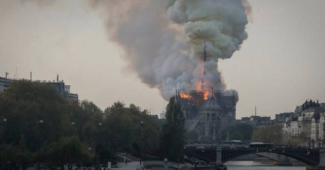 파리 노트르담 대성당에 화재..'지붕 완전 붕괴'4.jpg