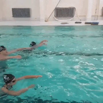수영 훈련 종료!.gif