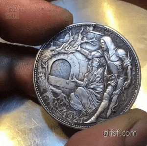 정교한 옛날 동전.gif